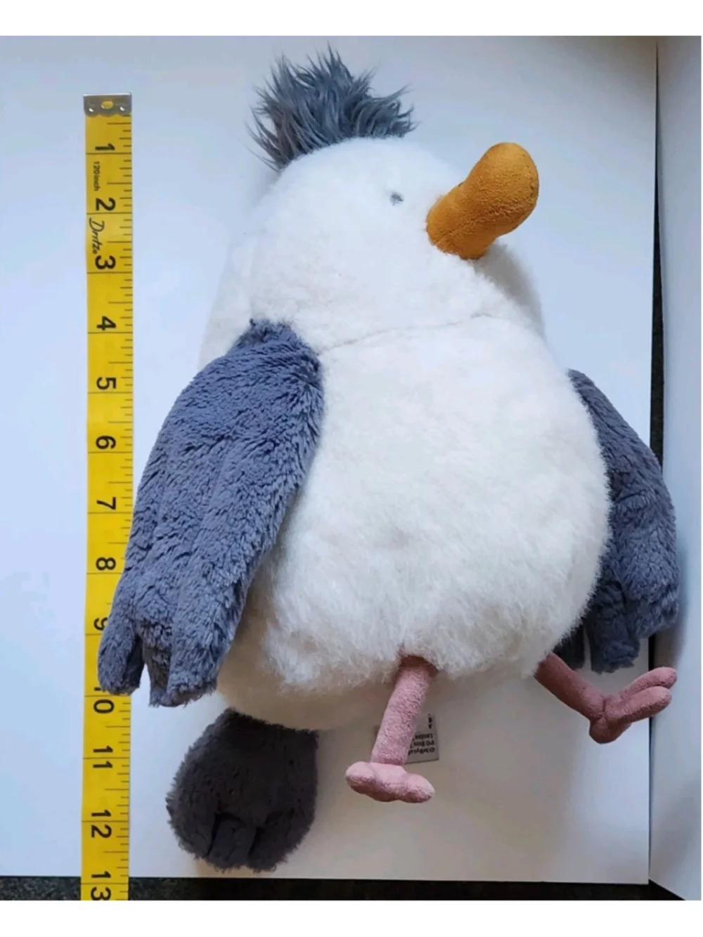 Authentic Jellycat Chip Seagull Medium Plush Soft Toy Bird White Gray